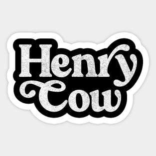 Henry Cow / Faded Style Prog Rock Design Sticker